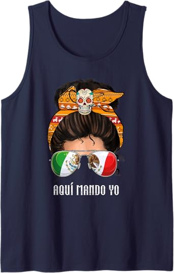 Aquí Mando Yo Mexican Flag Tank Top for Men – Bandera Mexicana Top