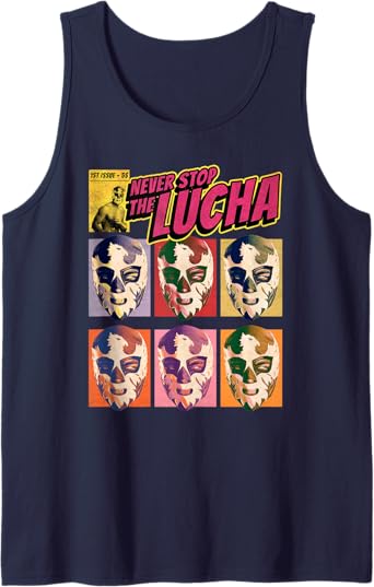Never Stop The Lucha Mexican Lucha Libre Wrestling Men Tank Top – Premium Tees for Wrestling Fans