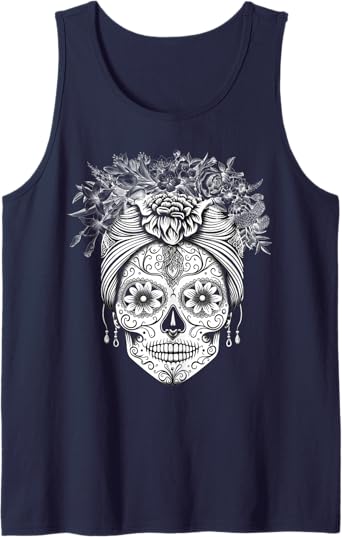 Dia De Los Muertos Mexican Calaveras De Azucar Men Tank Top