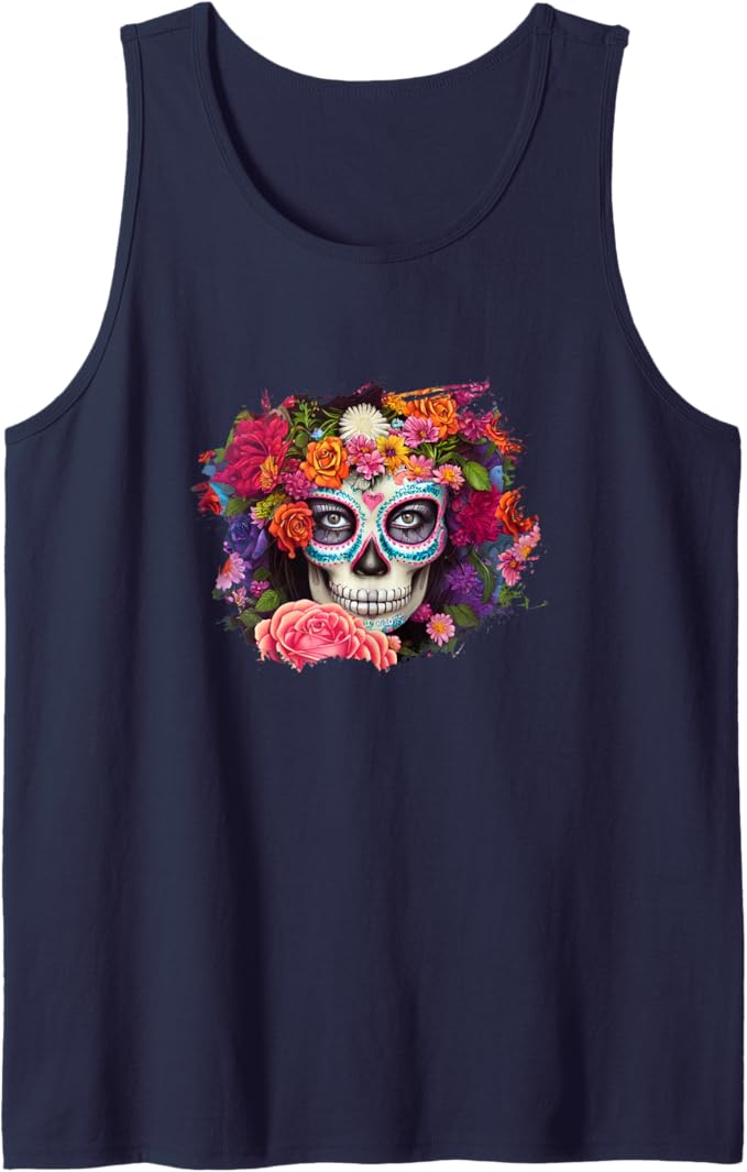 Mexico Day of the Dead Skull Men Tank Top | Dia de los Muertos Apparel