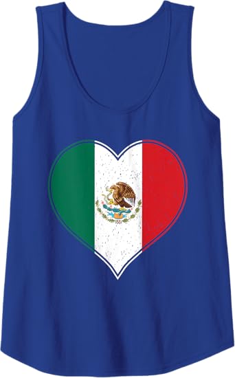 Corazon Mexicano Women Tank Top - Mexico Flag T-Shirt - Mexican Flag Apparel
