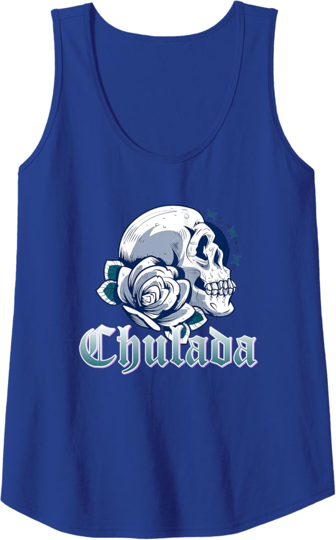Chulada Skull Women Tank Top - Vintage Mexicana Mujer Design