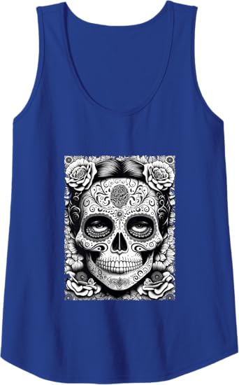 Mexico Holiday Catrina Calaveras Skull Dia De Los Muertos Women Tank Top - Day of the Dead Apparel