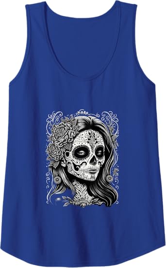 Dia De Los Muertos Catrina Calaveras Women Tank Top - Mexico Holiday Apparel