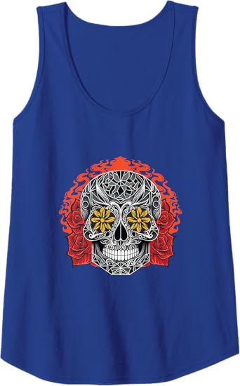 Day of the Dead Sugar Skull Calaveras Women Tank Top | Mexico Holiday Apparel