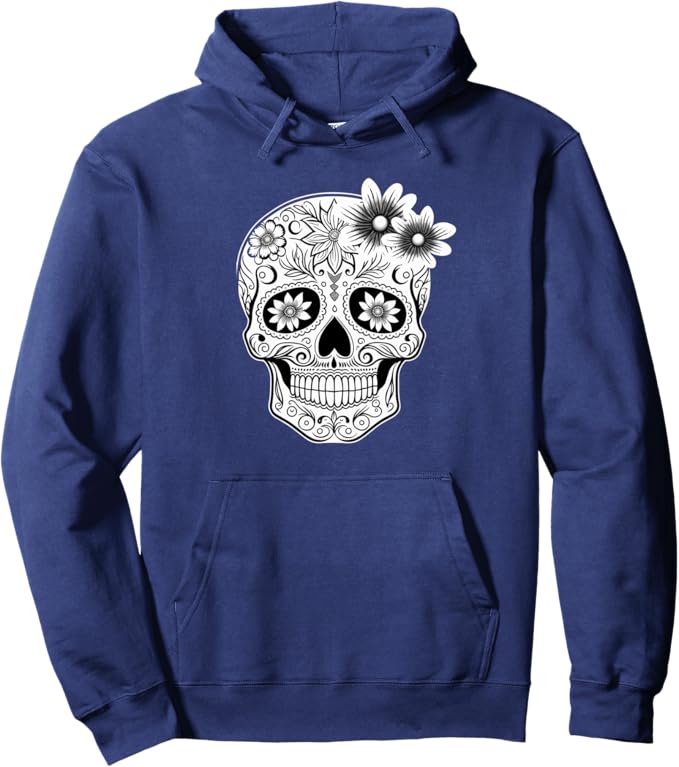 Día De Los Muertos Pullover Hoodie - Mexican Skull Calaveras Design