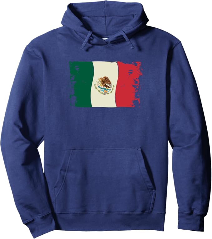 Vintage Mexico Flag Bandera Mexicana Pullover Hoodie - Camiseta