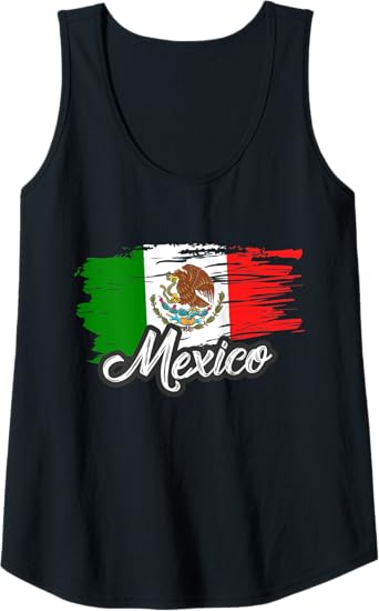 Vintage Retro Mexican Flag Women Tank Top - Bandera Mexicana Apparel