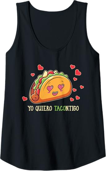 Yo Quiero Tacontigo Funny Taco Latina Mexicana Women's Tank Top