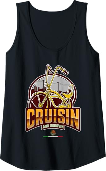 Chicano Lowrider Bike Women Tank Top – Cruisin' and Groovin' Mexican Style
