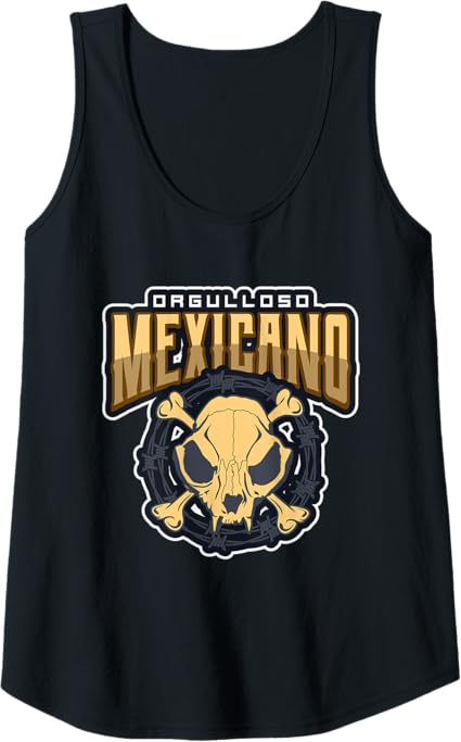 Orgulloso Mexicano Skull Women Tank Top – Mexican Chicano Pride Shirt