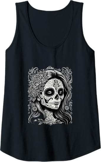 Dia De Los Muertos Catrina Calaveras Women Tank Top - Mexico Holiday Apparel