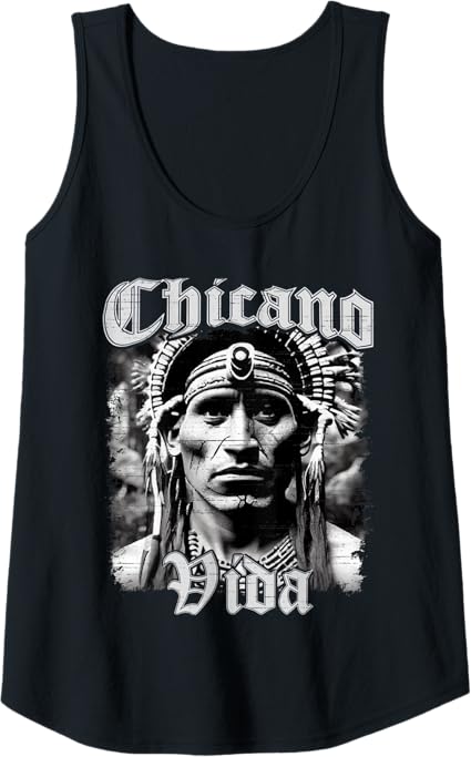 Chicano Vida Vintage Aztec Mexican Women Tank Top - Native American-Inspired Apparel