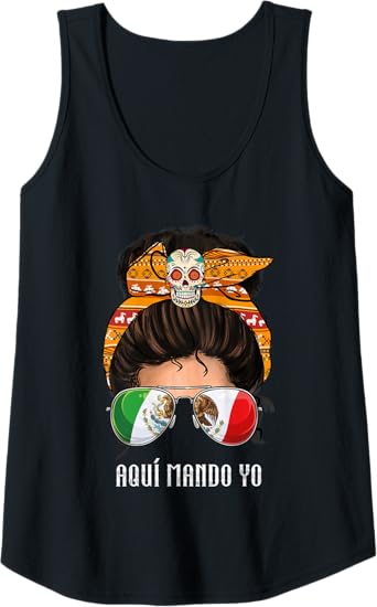 Aquí Mando Yo Mexican Flag Tank Top for Women – Bandera Mexicana Top