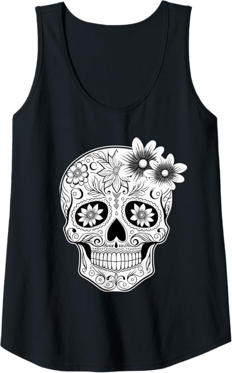 Dia De Los Muertos Mexican Skull Calaveras Women Tank Top – Vibrant Day of the Dead Apparel