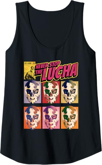 Never Stop The Lucha Mexican Lucha Libre Wrestling Women Tank Top – Premium Tees for Wrestling Fans