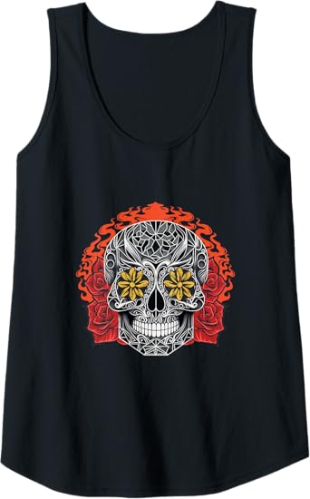 Day of the Dead Sugar Skull Calaveras Women Tank Top | Mexico Holiday Apparel