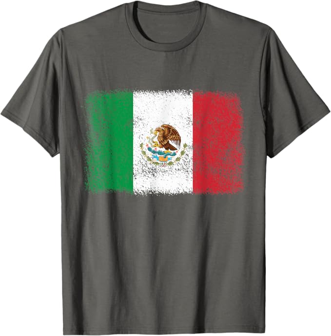 Retro Mexico Flag Men T-Shirt - Mexican Bandera Pride Camiseta