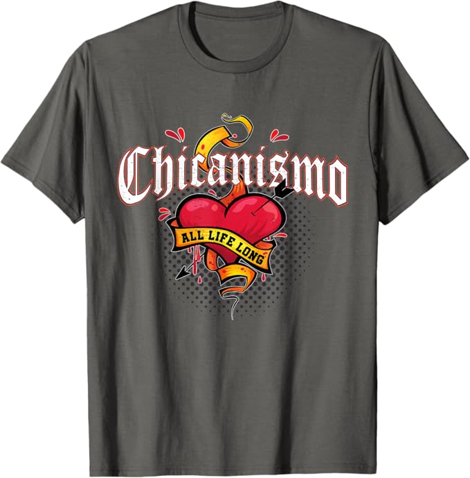 Chicanismo Retro Mexican Chicano Heart Men T-Shirt – All Life Long Style