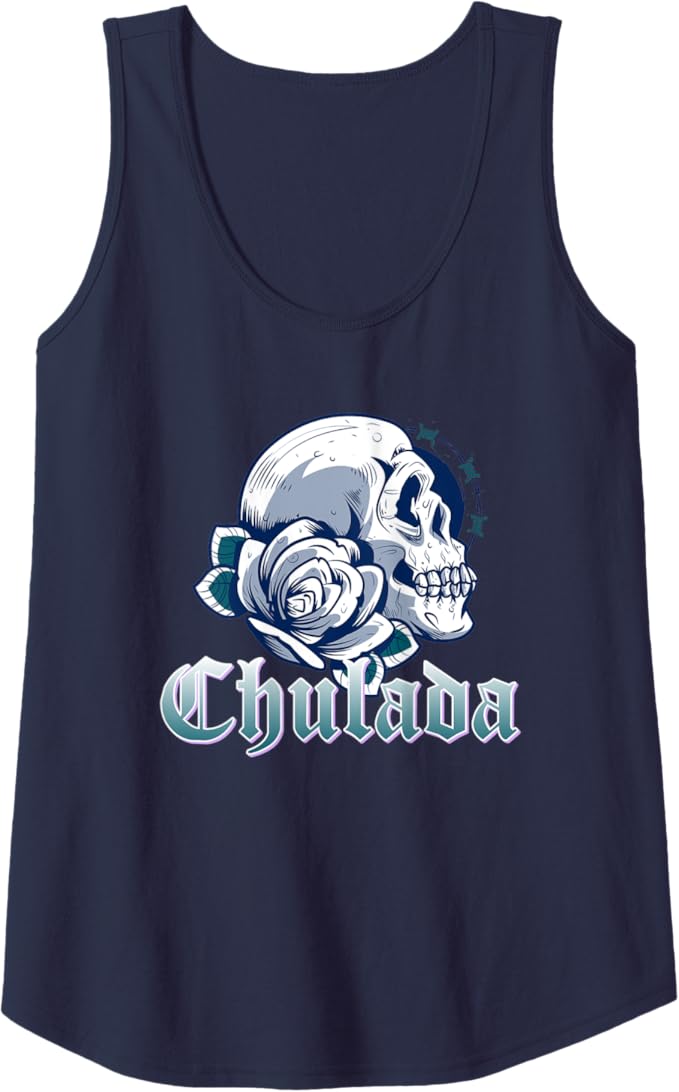 Chulada Skull Women Tank Top - Vintage Mexicana Mujer Design