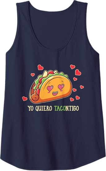 Yo Quiero Tacontigo Funny Taco Latina Mexicana Women's Tank Top