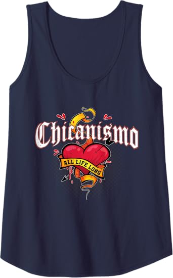 Chicanismo All Life Long Retro Mexican Chicano Heart Women Tank Top – Bold and Stylish Apparel