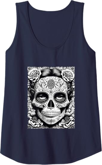 Mexico Holiday Catrina Calaveras Skull Dia De Los Muertos Women Tank Top - Day of the Dead Apparel