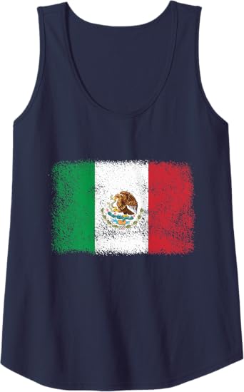 Retro Mexico Flag Tank Top – Mexican Bandera Pride Camiseta for Men and Women