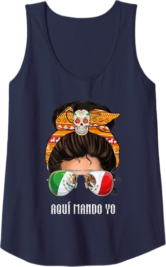 Aquí Mando Yo Mexican Flag Tank Top for Women – Bandera Mexicana Top