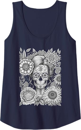 Calaveras Catrina Women Tank Top - Creepy Mexican Day of the Dead Shirt