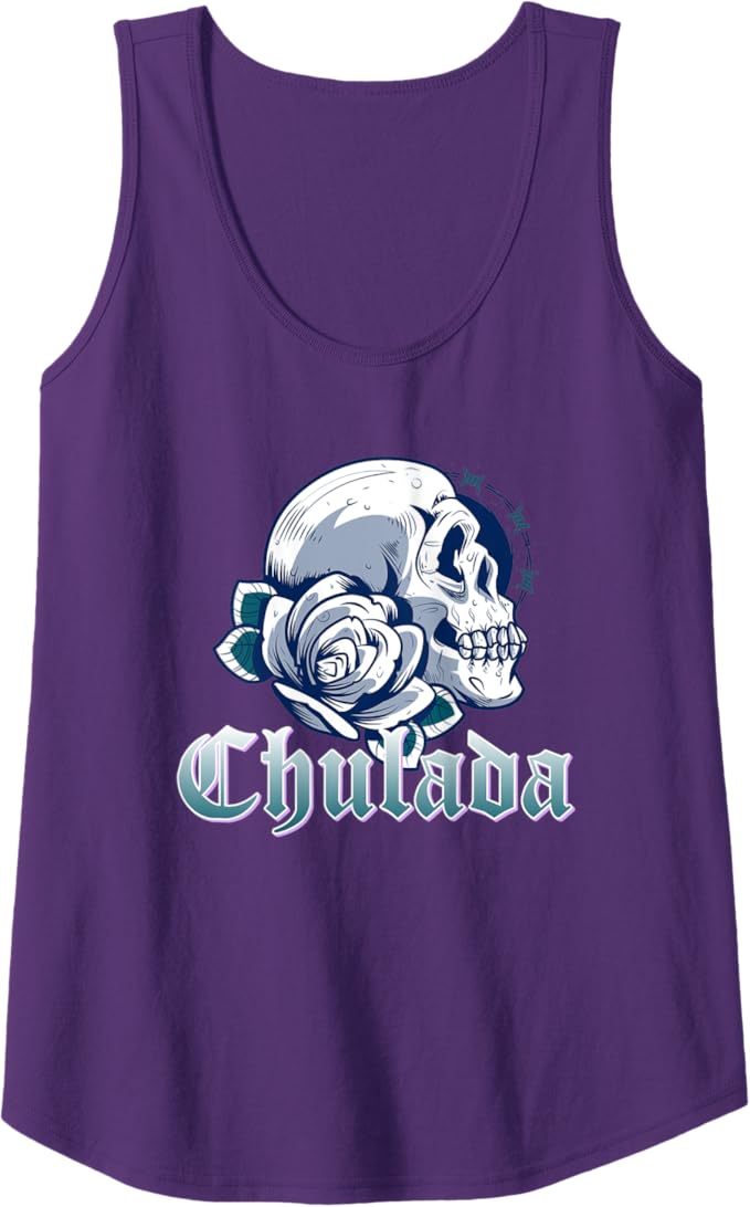Chulada Skull Women Tank Top - Vintage Mexicana Mujer Design