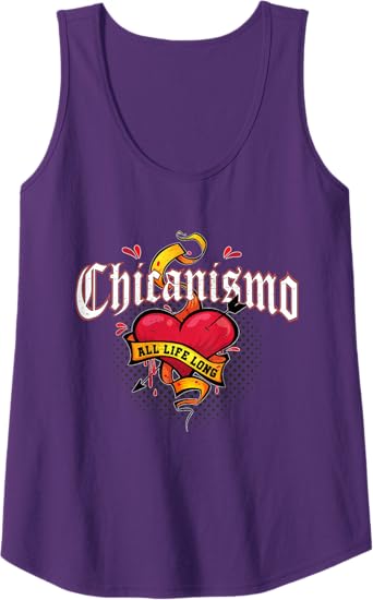 Chicanismo All Life Long Retro Mexican Chicano Heart Women Tank Top – Bold and Stylish Apparel