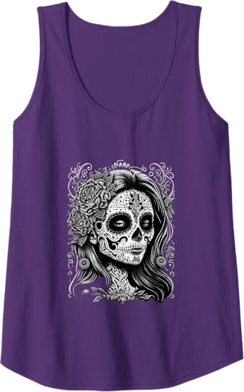 Dia De Los Muertos Catrina Calaveras Women Tank Top - Mexico Holiday Apparel
