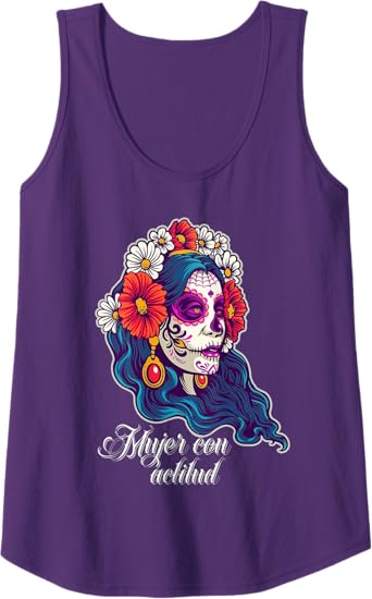 Mexican Sugar Skull Tank Top for Women  | Mujer con Actitud Apparel