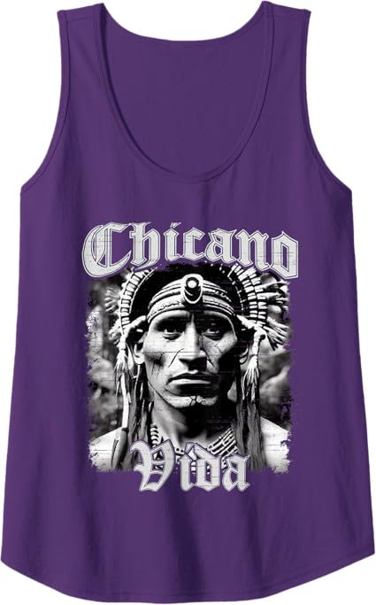 Chicano Vida Vintage Aztec Mexican Women Tank Top - Native American-Inspired Apparel