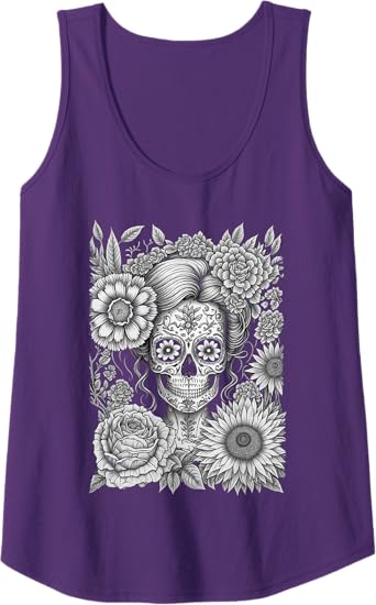 Calaveras Catrina Women Tank Top - Creepy Mexican Day of the Dead Shirt