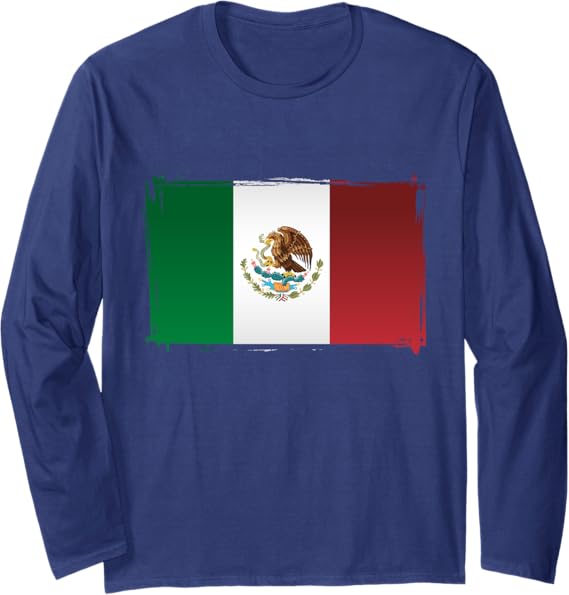 Mexico Flag Long Sleeve T-Shirt | Bandera de México Shirt for Men & Women