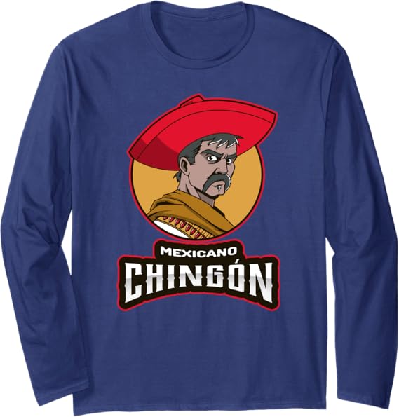 Mexicano Chingon Chicano Hombre Mexican Men Long Sleeve T-Shirt - Stylish Graphic Tee for Men