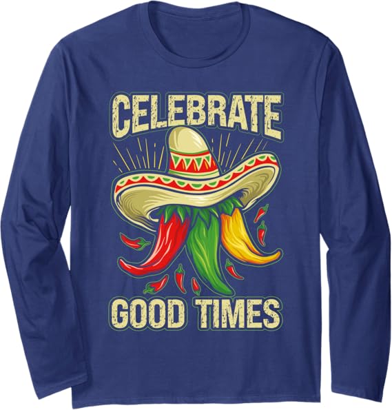 Cinco de Mayo Mexican Party Long Sleeve T-Shirt for Men & Women