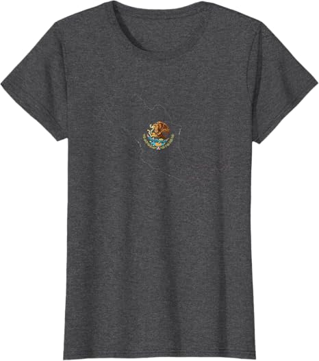 Mexican Flag Women T-Shirt with Escudo Nacional de México and Map – Show Your Mexican Pride