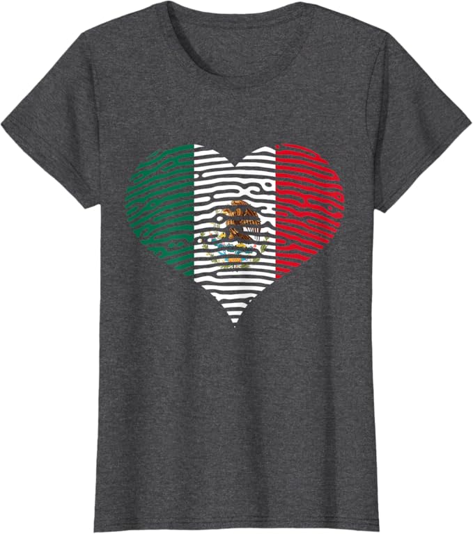 Mexican Flag Heart DNA Women T-Shirt – Bandera Corazón Design