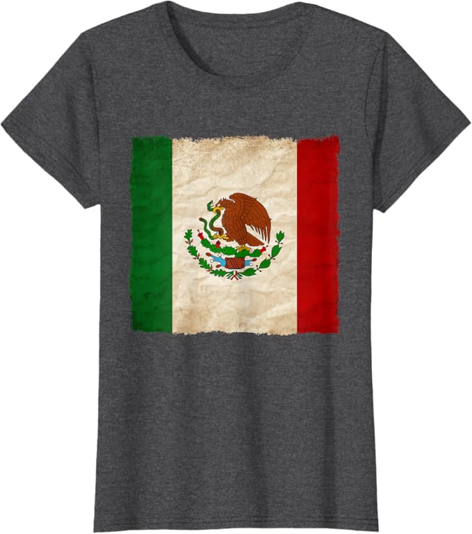 Vintage Mexican Flag Women T-Shirt – Mexico Pride Camiseta for Proud Mexicans