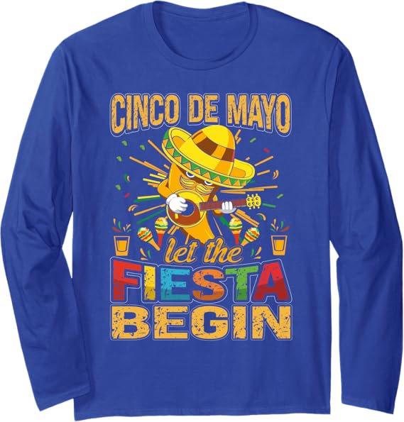 Cinco de Mayo Mexican Party Long Sleeve T-Shirt for Men & Women