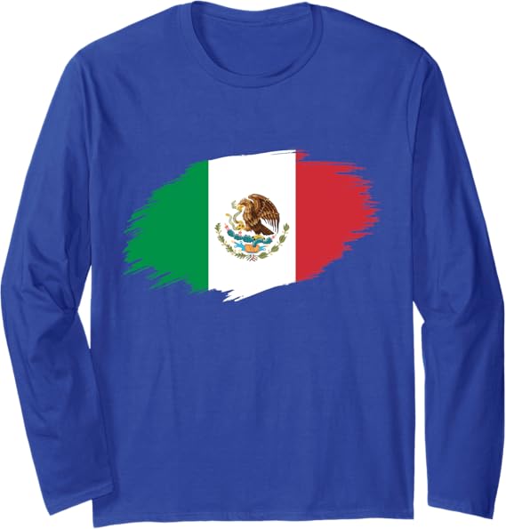 Mexico Flag Long Sleeve T-Shirt - Camiseta Bandera Mexicana