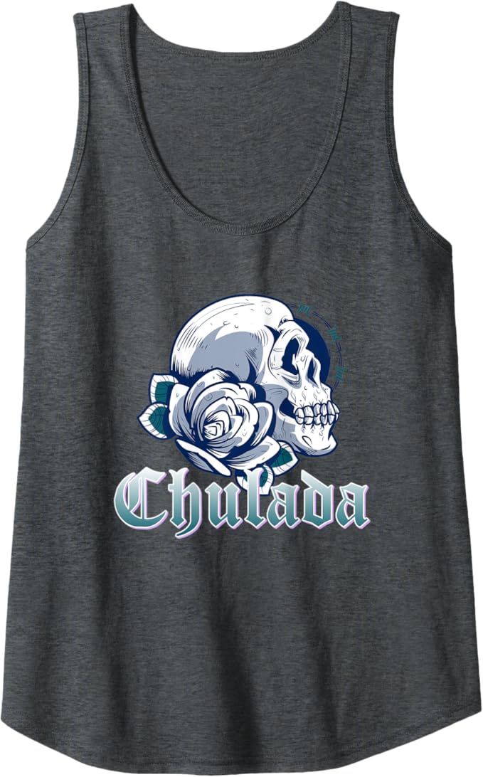 Chulada Skull Women Tank Top - Vintage Mexicana Mujer Design