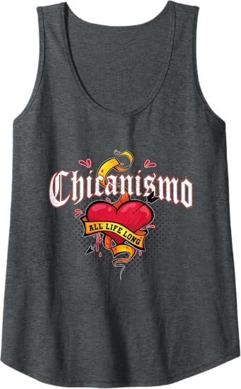 Chicanismo All Life Long Retro Mexican Chicano Heart Women Tank Top – Bold and Stylish Apparel