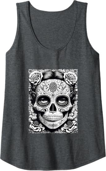 Mexico Holiday Catrina Calaveras Skull Dia De Los Muertos Women Tank Top - Day of the Dead Apparel