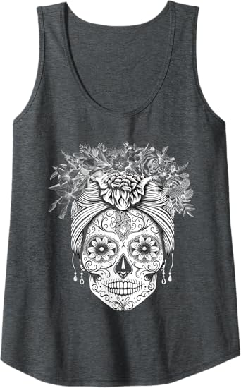 Dia De Los Muertos Mexican Calaveras De Azucar Women Tank Top