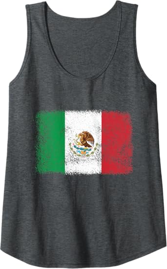 Retro Mexico Flag Tank Top – Mexican Bandera Pride Camiseta for Men and Women