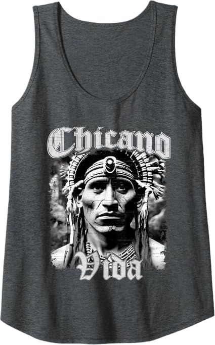 Chicano Vida Vintage Aztec Mexican Women Tank Top - Native American-Inspired Apparel
